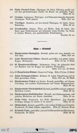 Glas – Kristall (Nr. 310-320)