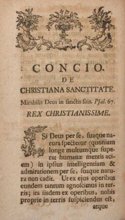 De christiana sanctitate.