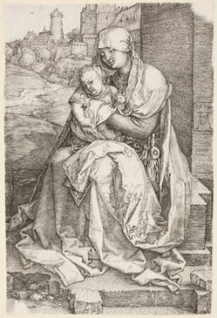 Maria mit dem Kind an der Mauer