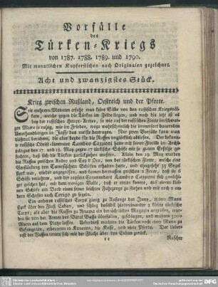 Acht und zwanzigstes Stück
