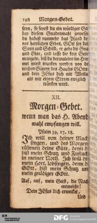 XII. Morgen-Gebet.