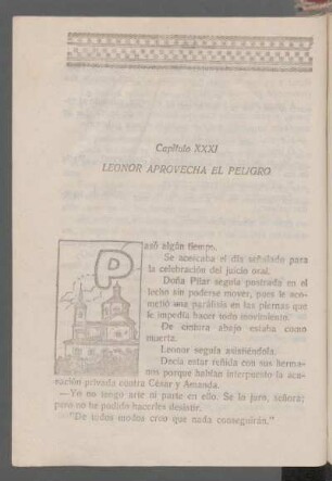 Capítulo XXXI - Leonor aprovecha el peligro