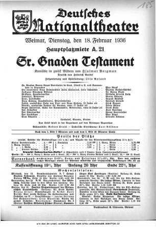 Sr. Gnaden Testament