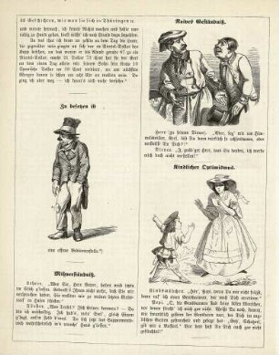 "Naives Geständniß" "Zu besetzen ist" "Kindlicher Optimismus"