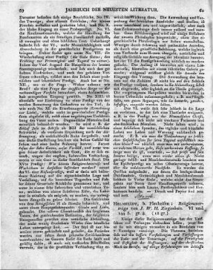 Helmstädt, b. Fleckeisen: Religionsvorträge von J. W. H. Ziegenbein. VI und 144 S. gr. 8.