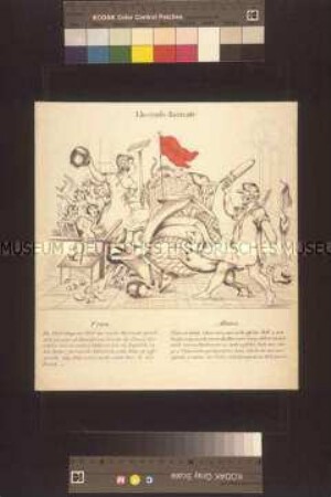 Karikatur auf die Frauenemanzipation während der Revolution 1848