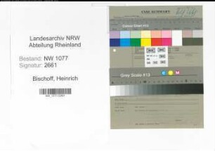 Entnazifizierung Heinrich Bischoff , geb. 00.00.0000 (Feuerwehrmann)