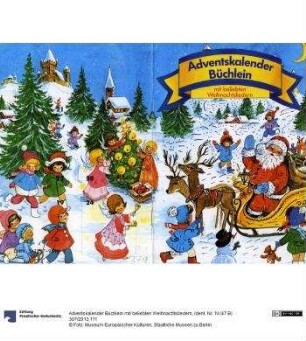 Adventskalender Büchlein mit beliebten Weihnachtsliedern