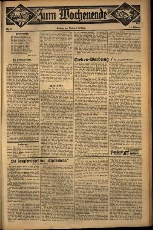 Zweite Ausgabe vom Sonntag, den 14. Februar 1932.