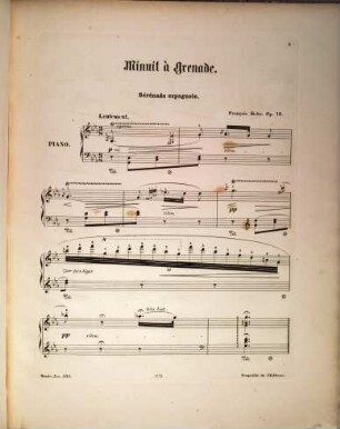 Minuit à Grenade : serenade espagnole pour piano ; op. 76