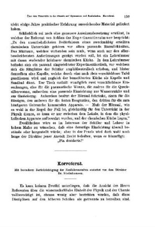 Über den Unterricht in der Chemie auf Gymnasien : [Korreferat]