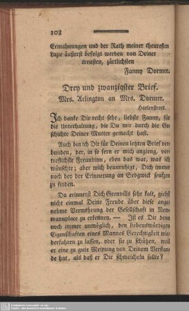 Drey und zwanzigster Brief