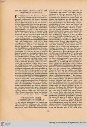 39: Die Frühjahrsausstellung der Münchner Secession