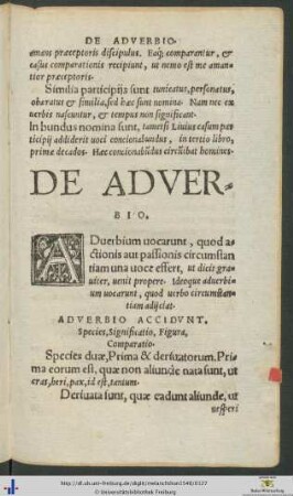 De Adverbio