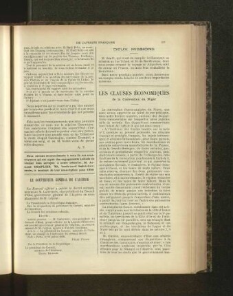 Les Clauses Économiques.