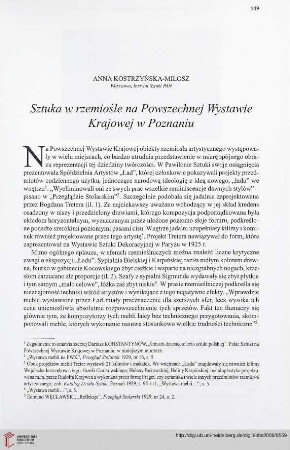 71: Sztuka w rzemiośle na Powszechnej Wystawie Krajowej w Poznaniu : =