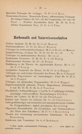 20-23, Mathematik und Naturwissenschaften