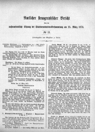 No 13, 25. März 1878