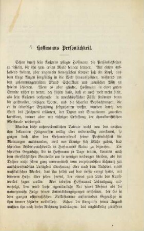 Hoffmanns Persönlichkeit
