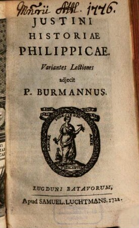 Justini Historiae : Variantes Lectiones
