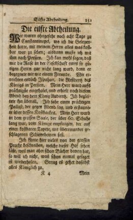 Die eilfte Abtheilung