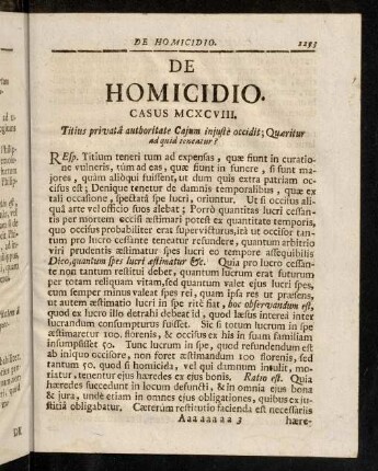 1293-1308, De Homicidio