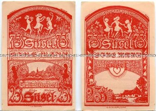Süsel, 25 + 75 Pfennig (Doppelschein)