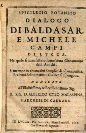 Spicilegio botanico