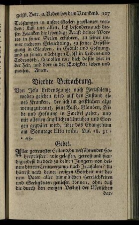 Vierdte Betrachtung. - Sechste Betrachtung.