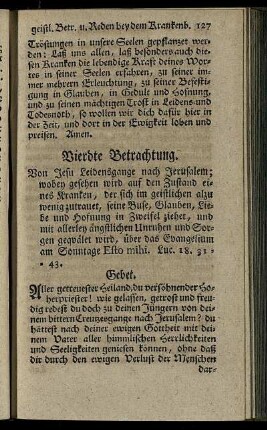 Vierdte Betrachtung. - Sechste Betrachtung.