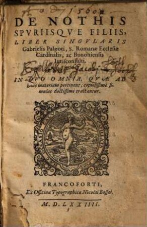 De Nothis Spvriisqve Filiis : Liber Singvlaris Gabrielis Palaeoti ...