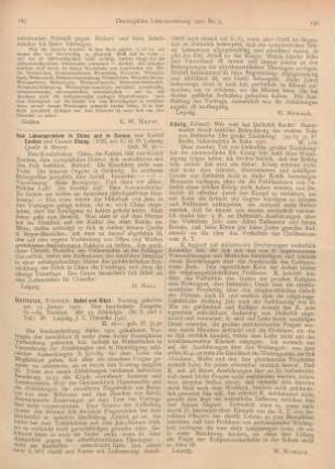 189-190 [Rezension] Delitzsch, Friedrich, Babel und Bibel. Vortrag. Neu bearb. Ausg
