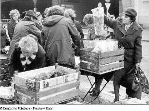 Dresden-Altstadt, Wiener Platz. Wochenmarkt. Gemüsestand