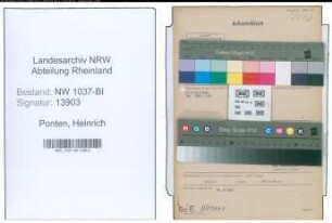 Entnazifizierung Heinrich Ponten , geb. 19.07.1898 (Sozialreferent)