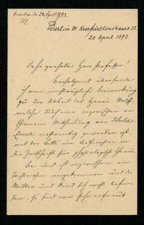Berlin, 20.04.1893.