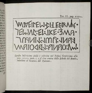 Tav. II. pag. XXXVI.