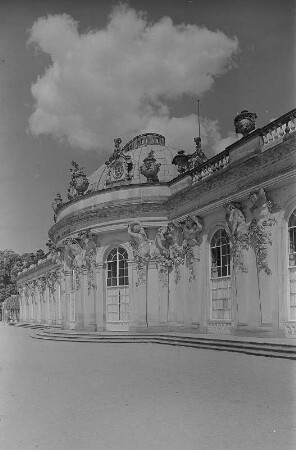 Potsdam. Schloss Sanssouci, Gartenseite