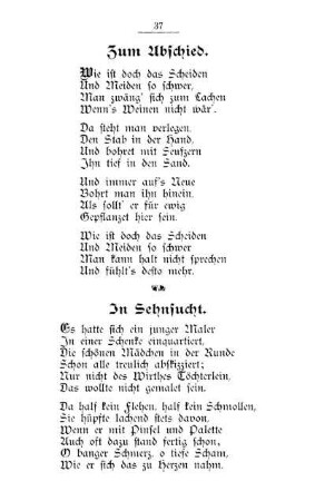Zum Abschied