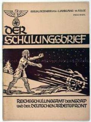 Monatsheft zur Schulung von NSDAP-Funktionären