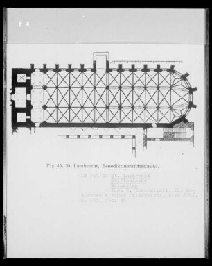 Grundriss der Benediktinerstiftskirche Sankt Lambrecht