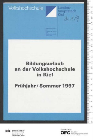 Programm für Bildungsurlaub 2. Semester 1996/1997