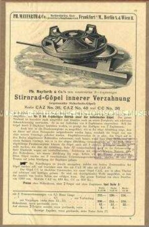 Stirnrad-Göpel Marke CAC, Nr.36, Nr. 48