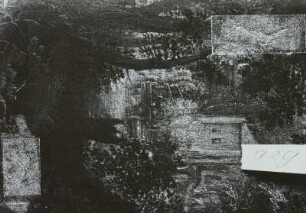 Waldige Berglandschaft mit dem Heimzug des Tobias