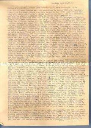 Maschinenschriftlicher Entwurf einer Beschwerde gegen die Aberkennung des VdN-Status und der dazugehörigen Rente in der DDR (Durchschlag) - Familienkonvolut