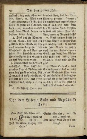 Von dem Leiden, Tode und Begräbnisse Jesu.