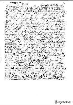 85: Brief von Friedrich Gottlieb Klopstock und Meta (Nachschrift) Klopstock an Anna Maria (die Mutter) Klopstock