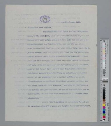 Brief an Samuel Fischer