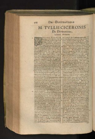 M. Tvllii Ciceronis De Divinatione, Liber Primus [u. a.]