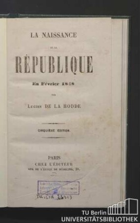 La Naissance De La République En Février 1848