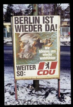 Wahlplakat CDU 28.1.85.